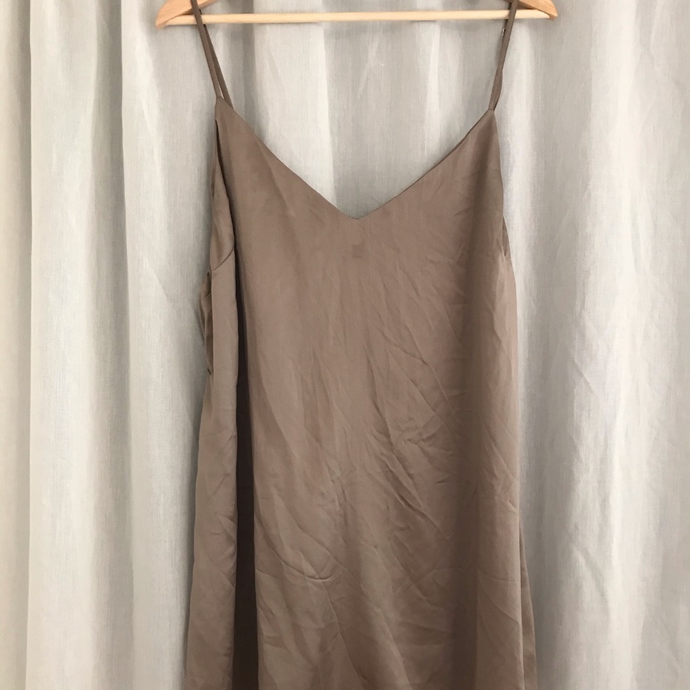 Reformation gray silk cami top medium